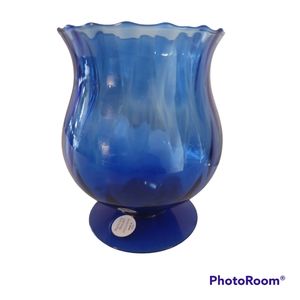 Princess House Blue glass vase